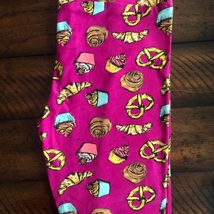 Lularoe leggings- cupcakes, pretzels, croissants